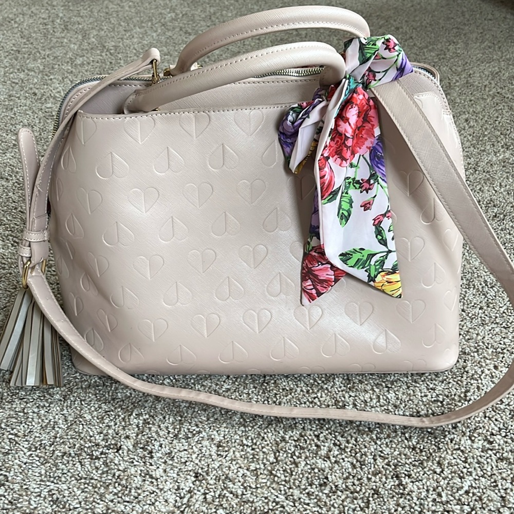 Betsy Johnson pink heart purse